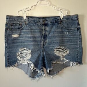 Levi’s Women’s 501 Distressed Denim Plus Size Shorts